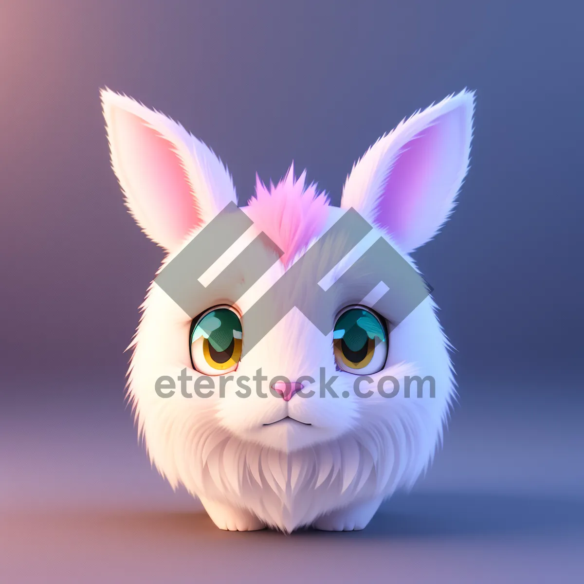 Picture of Cute Bunny with Fluffy Ears - Adorable Pet for Easter