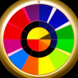 Shiny Black Round Button Icon with Glossy Reflection