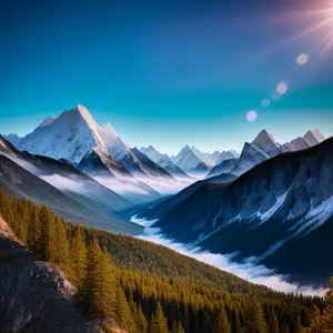 Majestic Alpine Peak Reflecting in Serene Glacier Lake