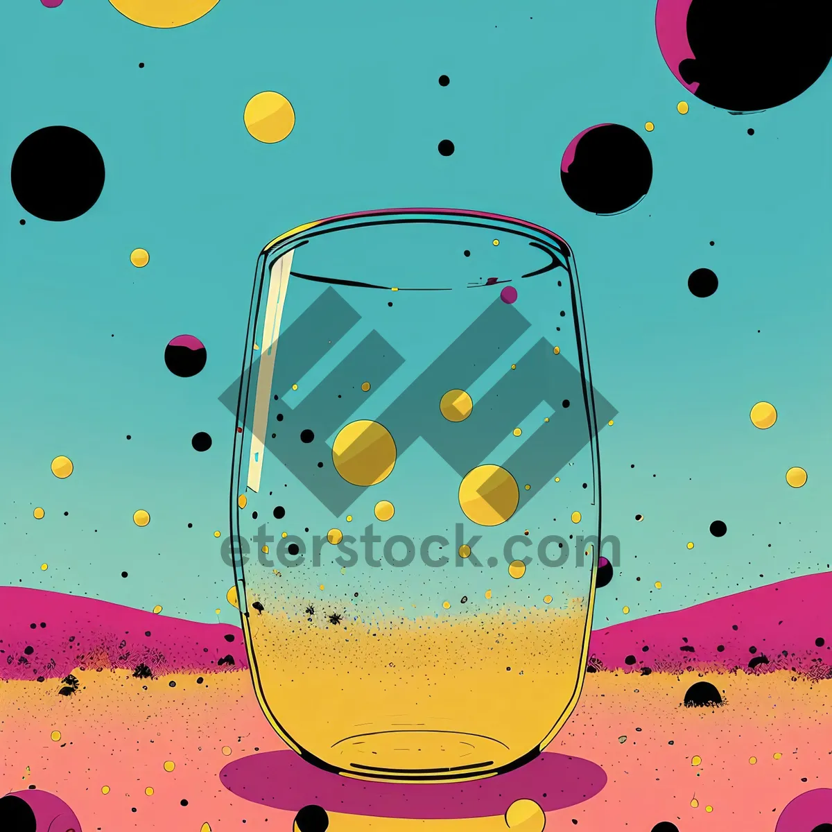 Picture of Polka Dot Water Drops on Glass