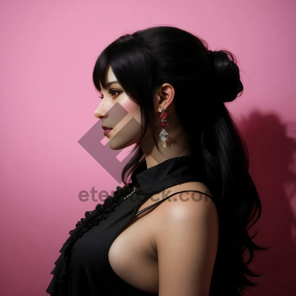 Picture of Elegant Lady in Vogue Fashion Studio Portrait