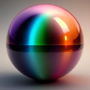 Shiny Glass Sphere Icon - Web Design Element