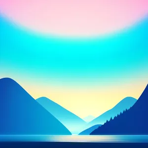 Futuristic Digital Art: Vibrant Gradient Pattern