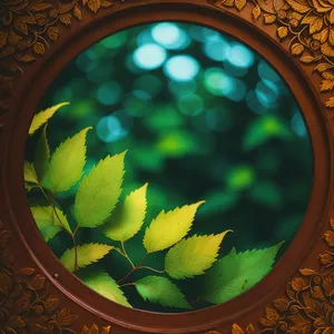 Colorful Patterned Textured Window Art Over Backdrop