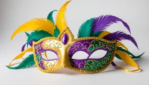 Colorful Venetian mask art design decoration