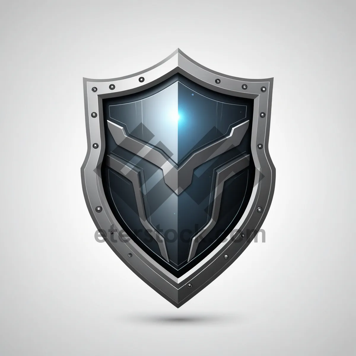 Picture of Shiny heart shield icon design