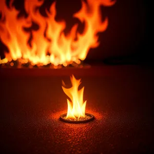Fiery Blaze in Dark - Burning Bonfire
