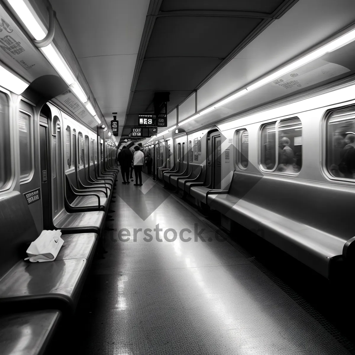 Picture of Urban Metro Transit: Modern Subway Train in Motion