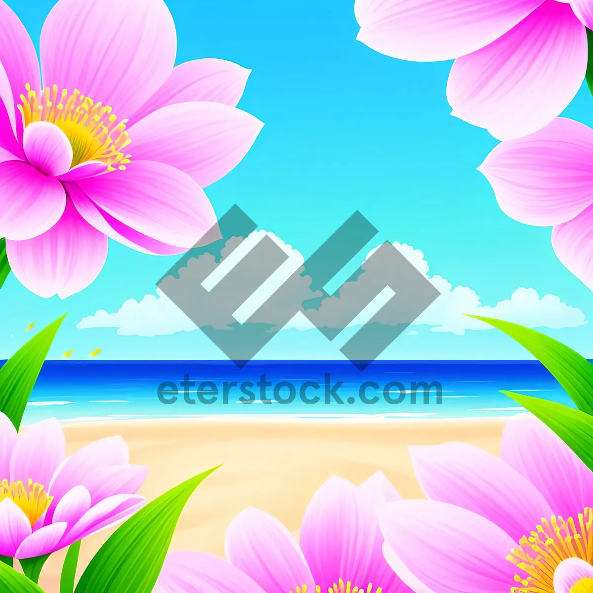 Picture of Colorful Lotus Pattern Design with Pink hues