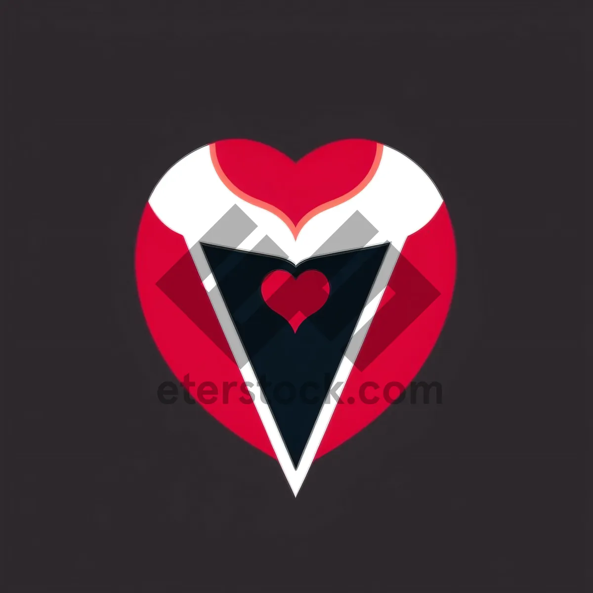 Picture of Shiny Heart Icon: Valentine's Day Graphic Design