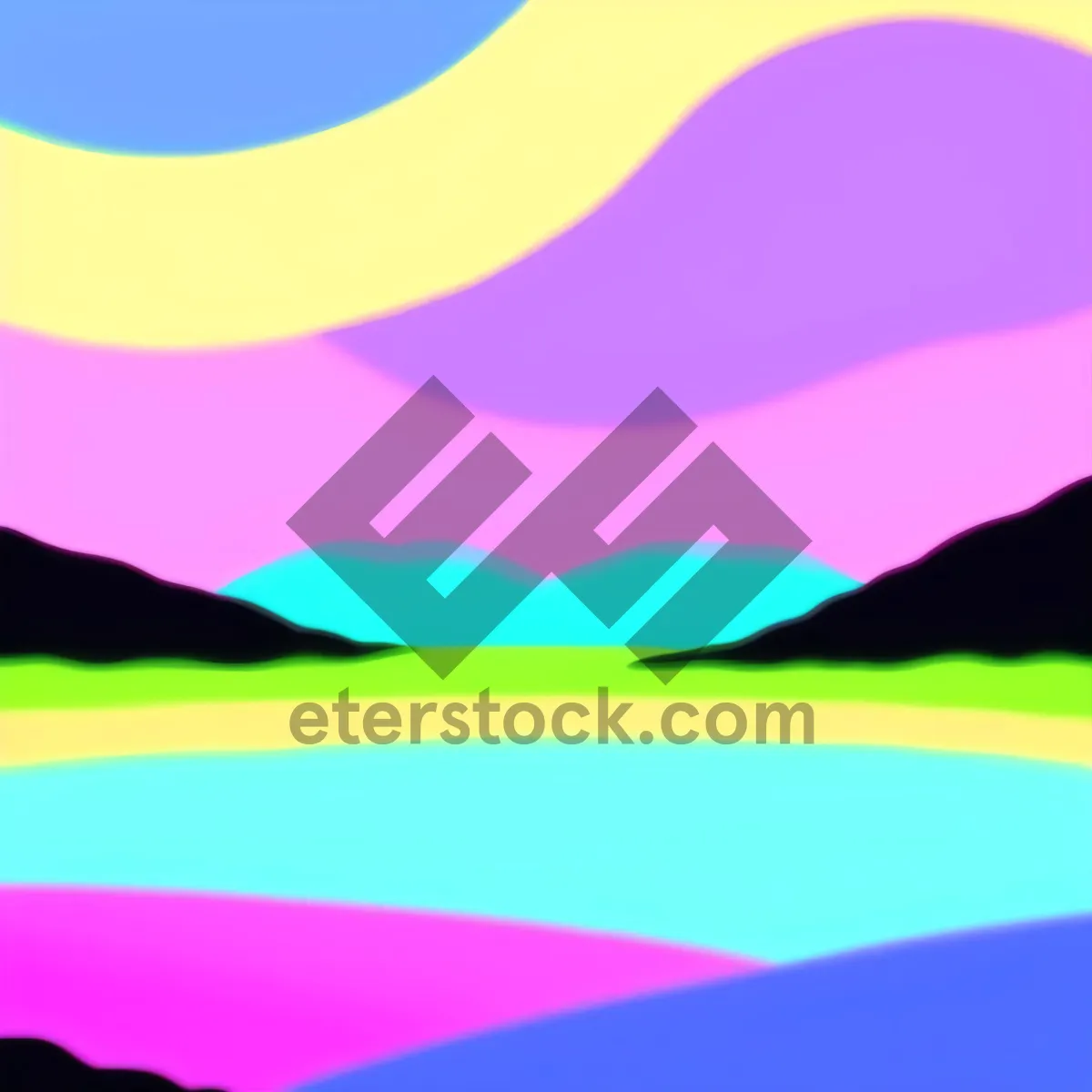 Picture of Abstract Gradient Wave: Modern Art Wallpaper Design