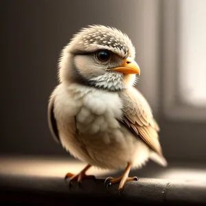 Colorful Sparrow in Flight