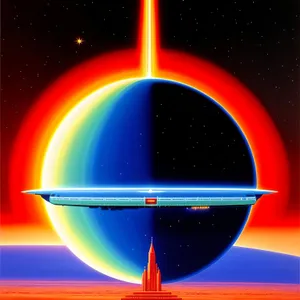 Cosmic Bowl of Heavenly Light and Stars