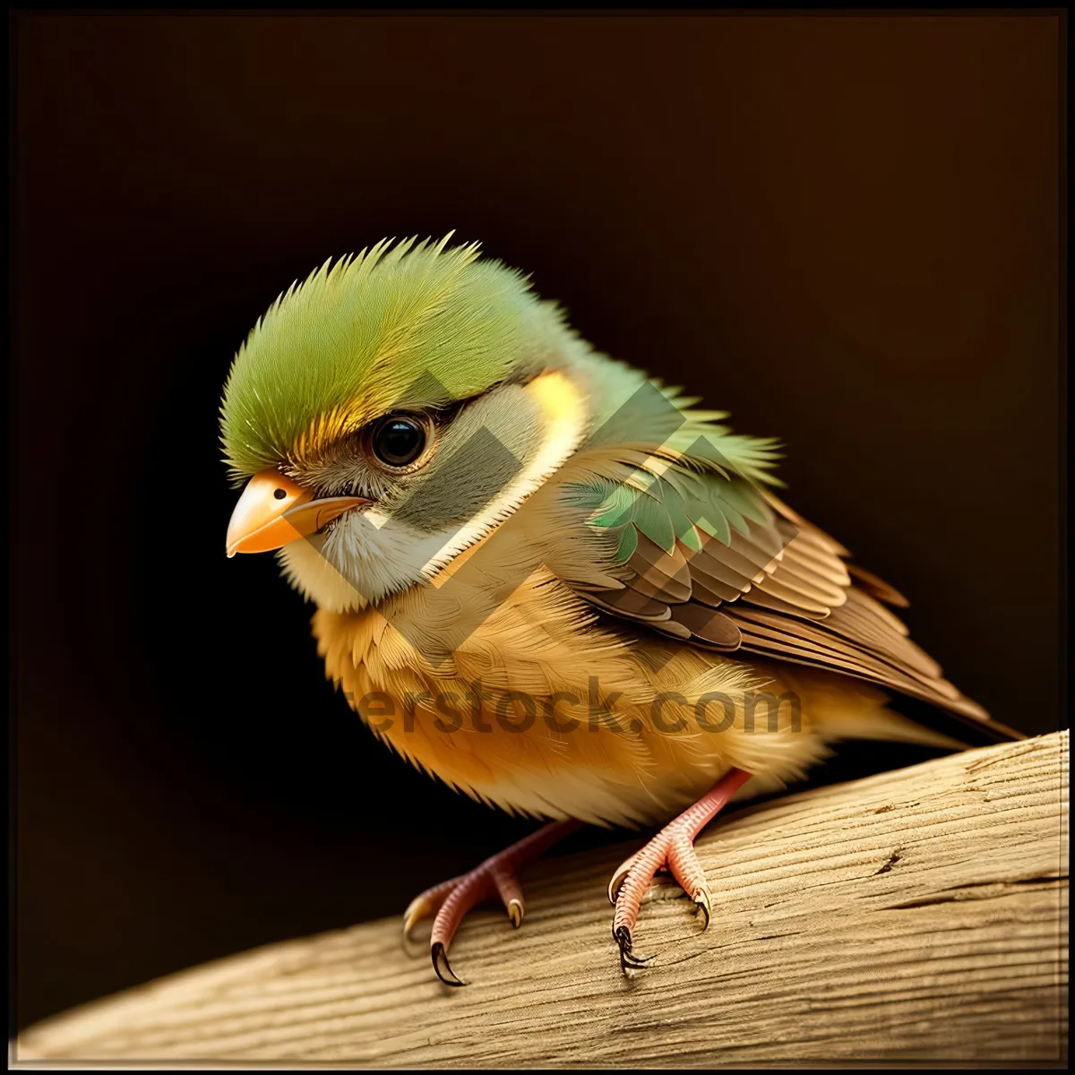 Picture of Cute Sparrow perched on Branch in Garden