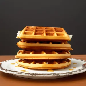 Delicious stack of sweet breakfast pastries.