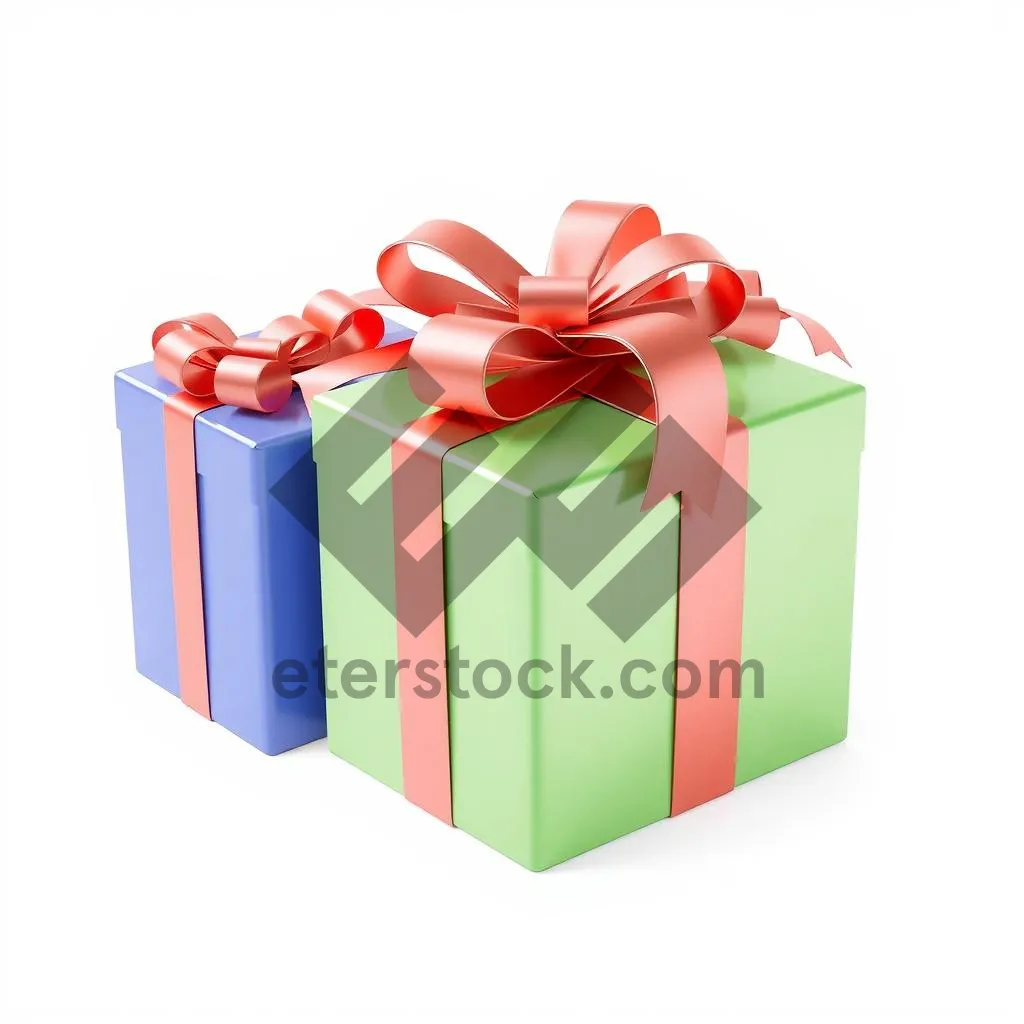 Picture of Gift box with ribbon for birthday celebration