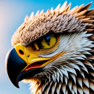 Bald Eagle Close-Up: Majestic Predator with Piercing Yellow Eyes