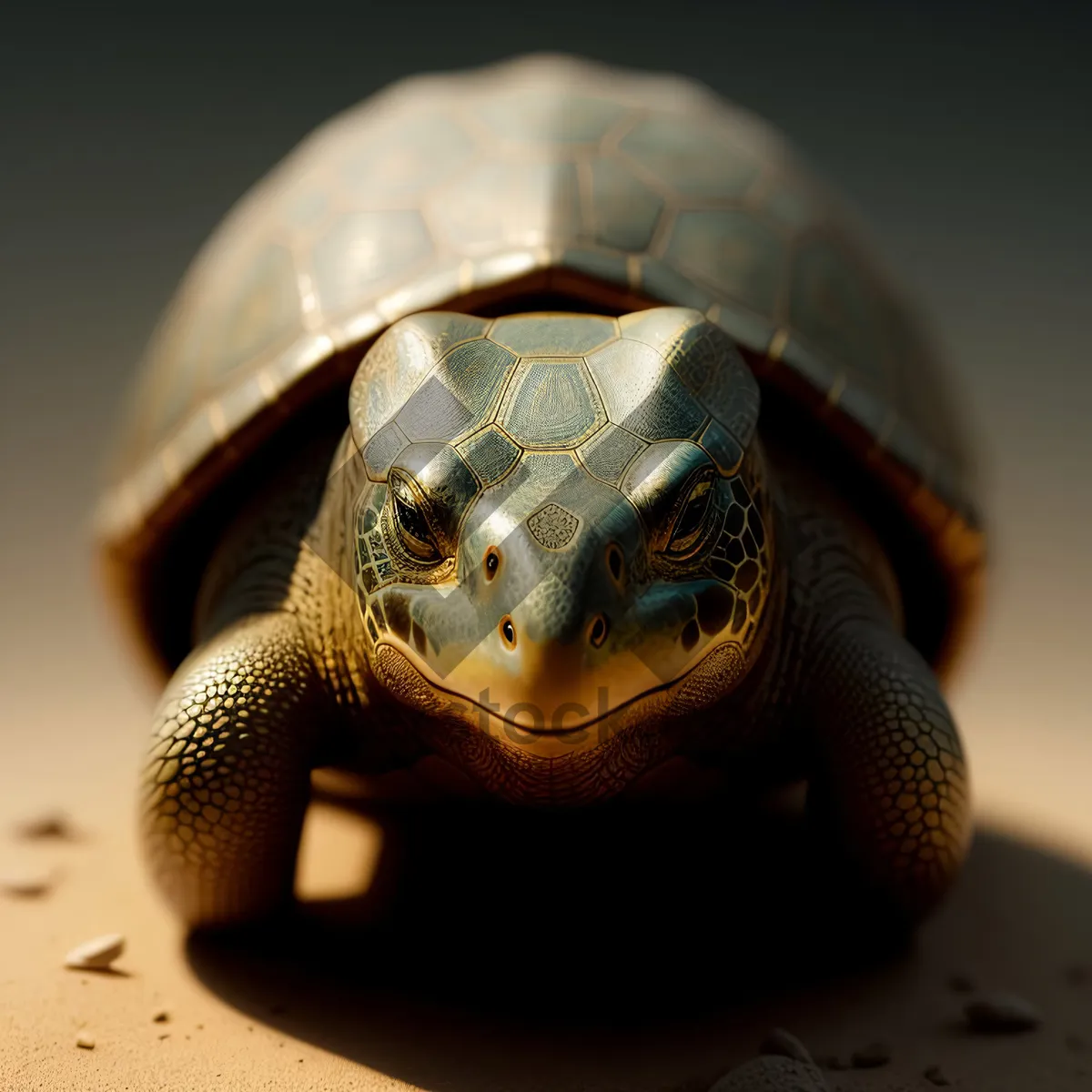 Picture of Hard-shelled Terrapin in Close-up: Nature's Protective Scale