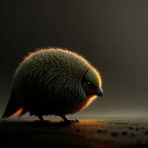 Feathery Hedgehog Gazing with Piercing Eye