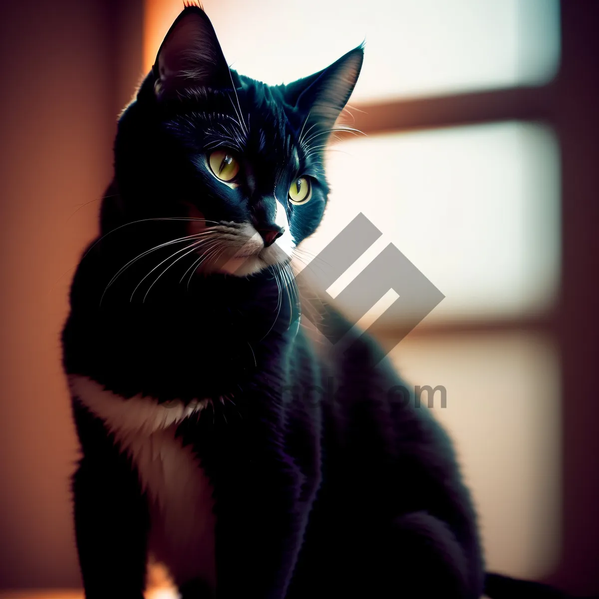 Picture of Cute Gray Tabby Kitty with Adorable Curious Eyes