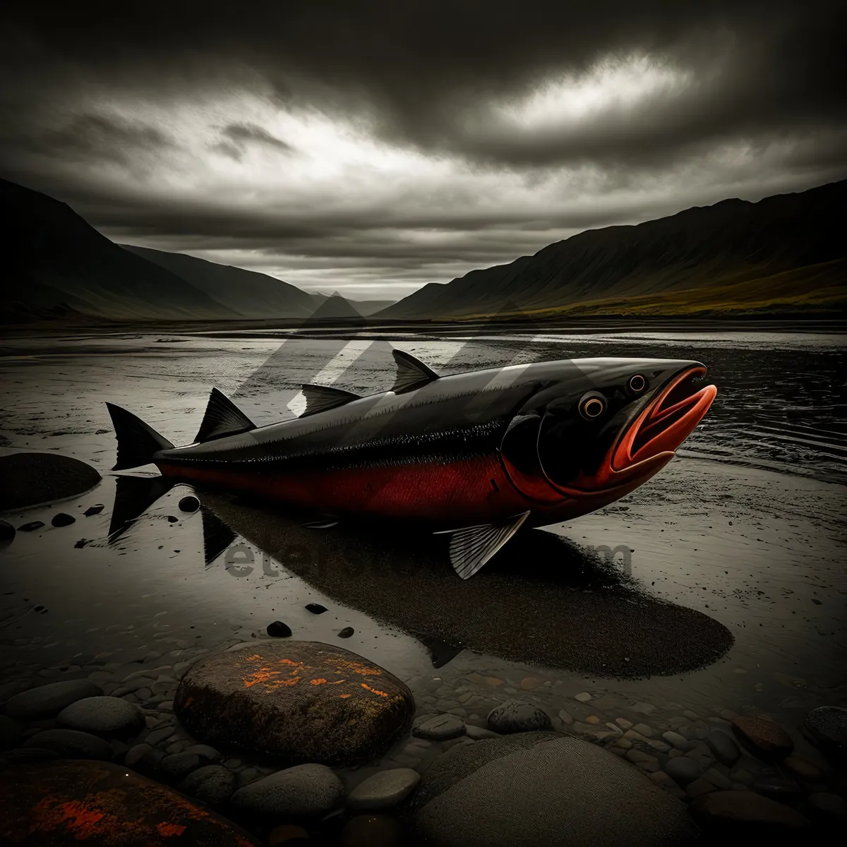 Picture of Seaside Serenity: Kayak Gliding on Tranquil Waters