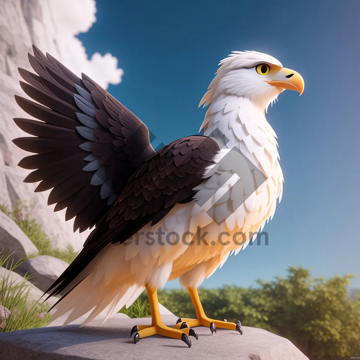 Picture of Majestic Bald Eagle in Flight