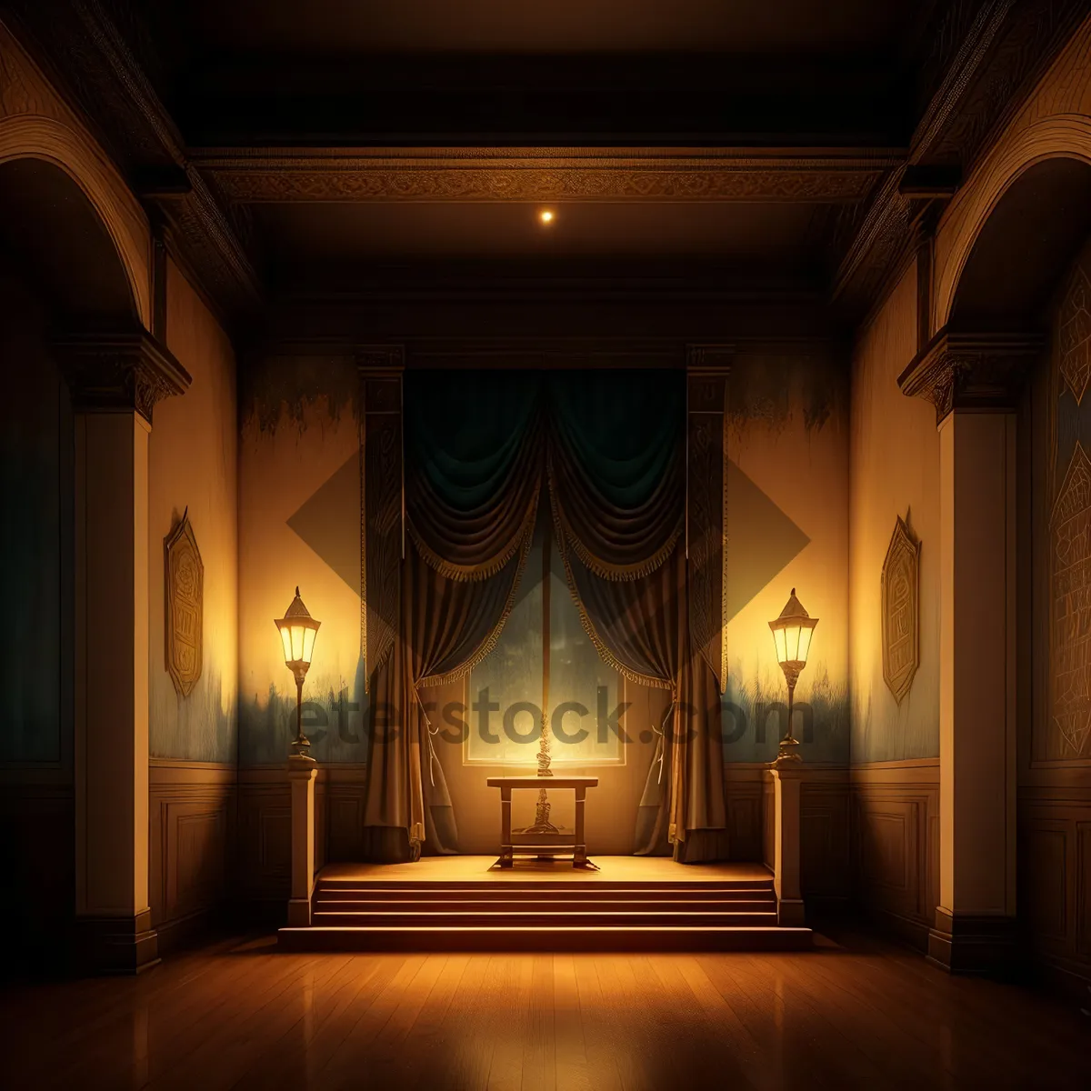 Picture of Timeless Elegance: Majestic Hall with Sacred Curtains
