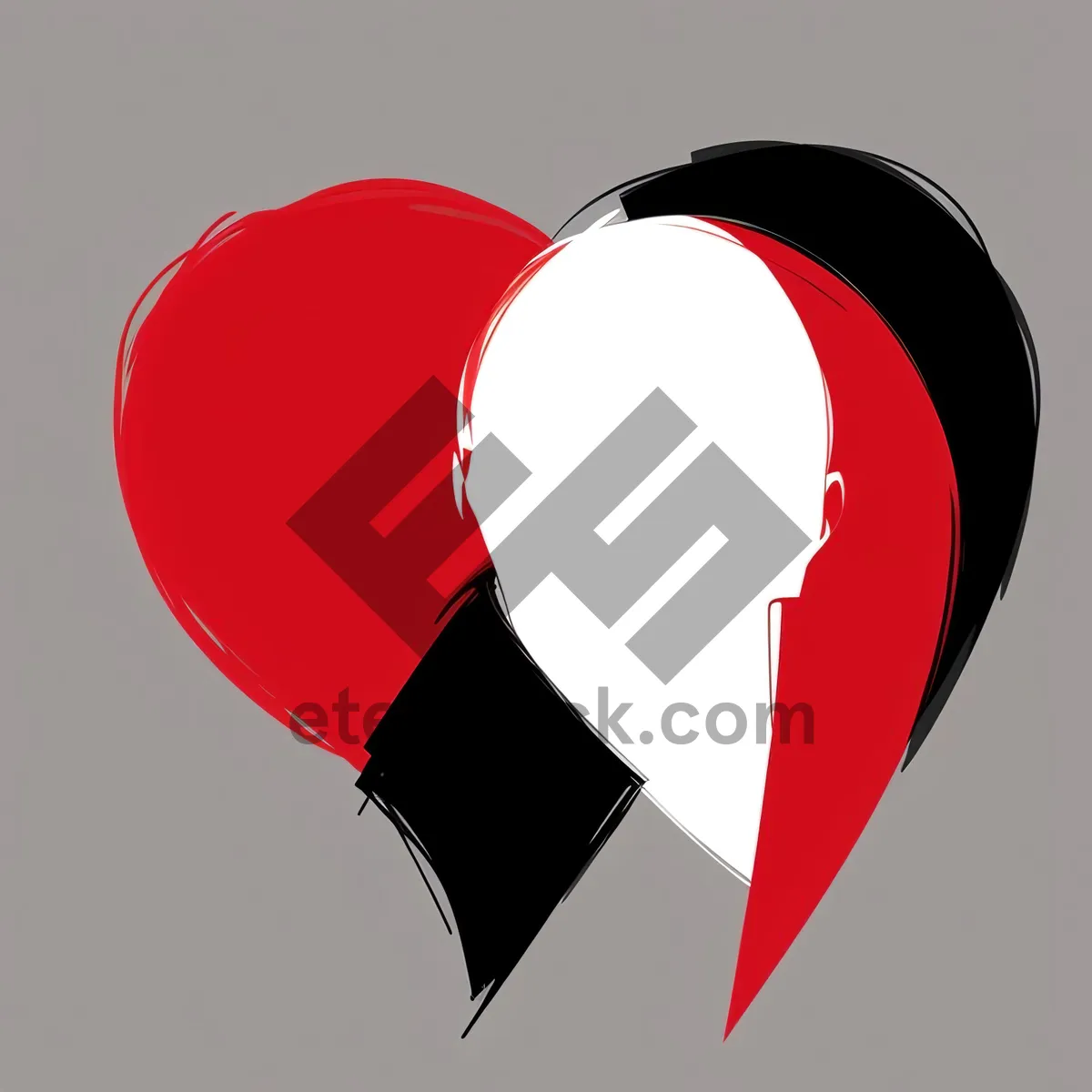 Picture of Love Icons: Heart-shaped Emblem with Balloon