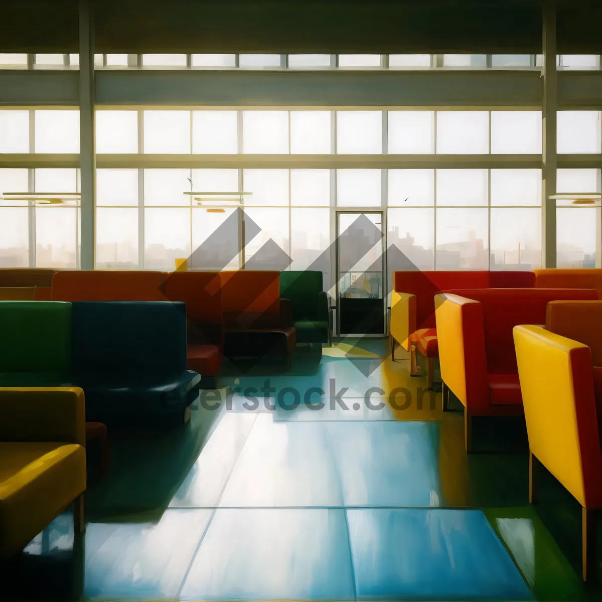 Picture of Modern and Cozy Living Room Interior with Stylish Furniture