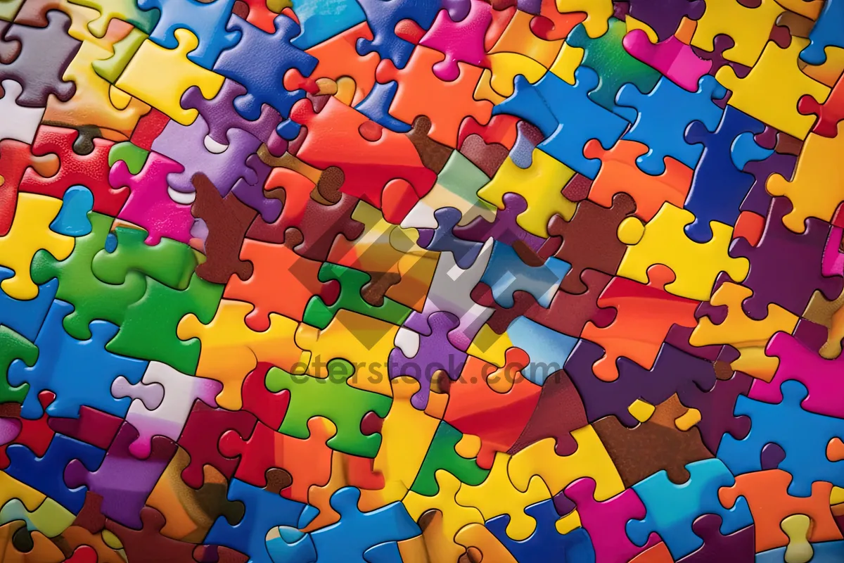 Picture of Colorful puzzle pieces connecting for business success