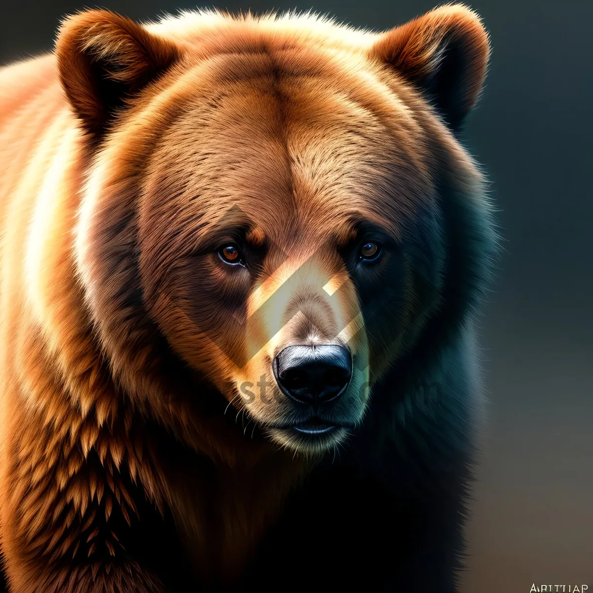 Picture of Adorable Brown Bear: Majestic Mammal in Wildlife