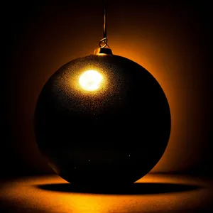 Shining Winter Celebration: Golden Glass Ball Ornament