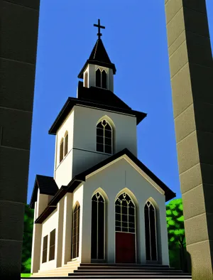 Old Church Bell Tower Symbolizing Religious History