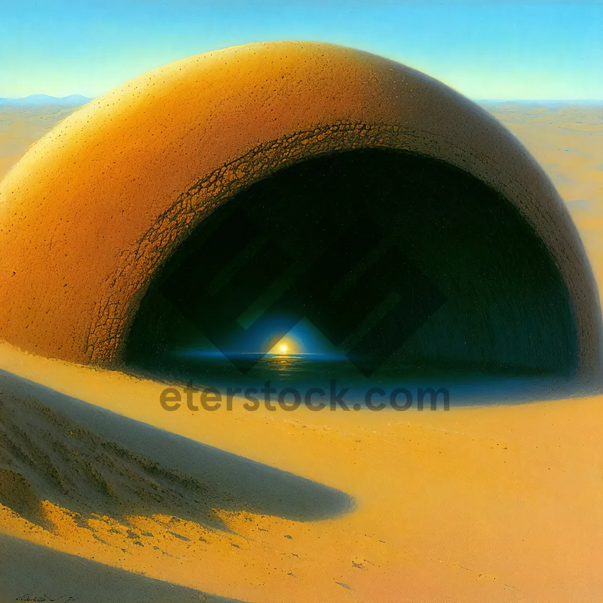 Picture of Sunset Timepiece Over Sand Dunes