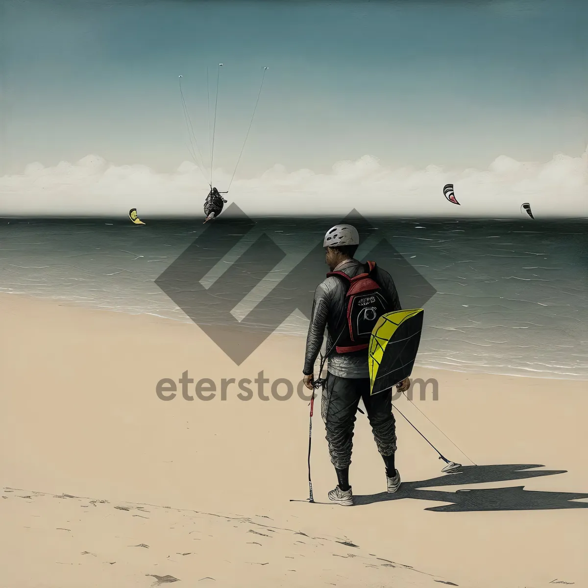 Picture of Man skiing in the winter snow