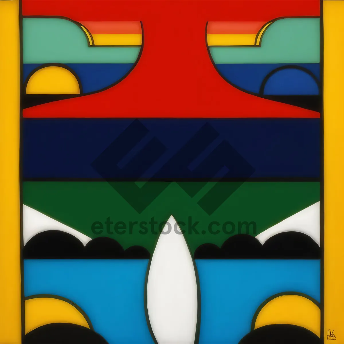 Picture of Patriotic nation flag design symbol artwork