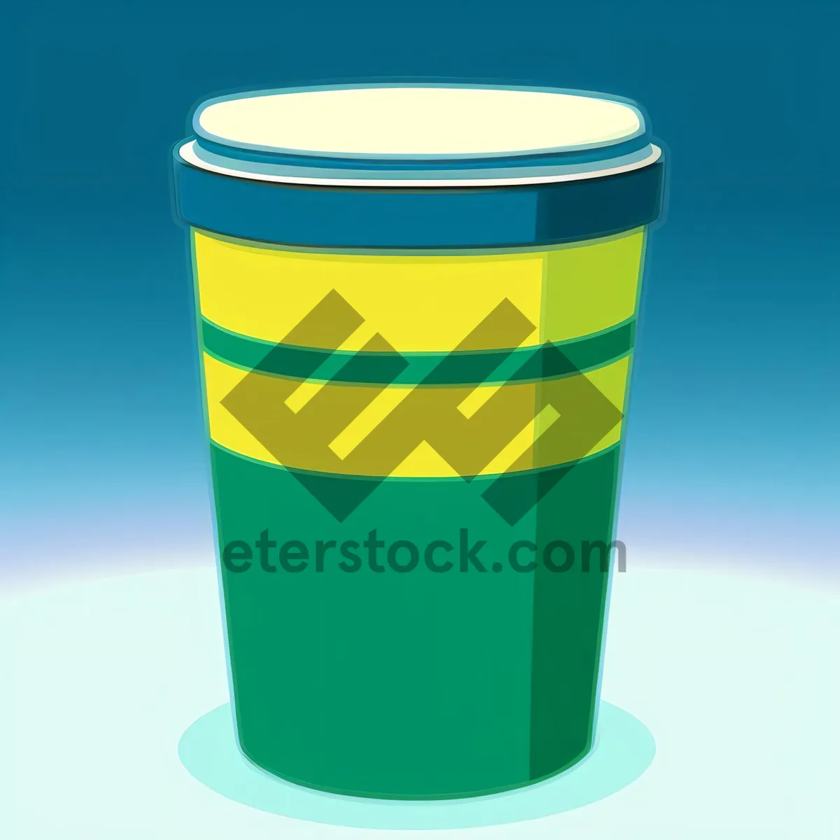 Picture of Empty Plastic Cup with Coffee on Wood Table