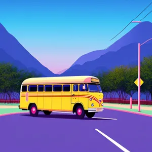 School Bus on the Highway