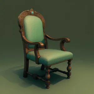 Comfortable Rocking Armchair with Wood Upholstery