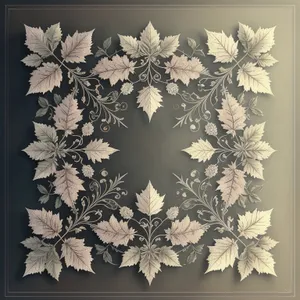 Vintage Damask Floral Pattern Tile Design