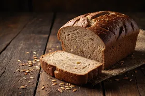 Fresh Baked Rye Bread with Cheese and Seeds