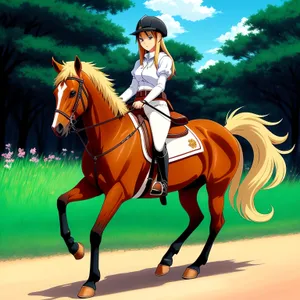 Stunning Thoroughbred Stallion in Equestrian Sport