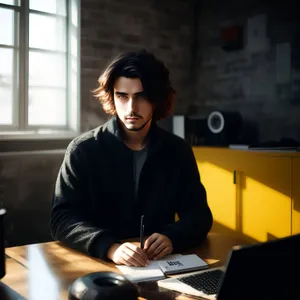 Successful professionals collaborating in modern office environment.