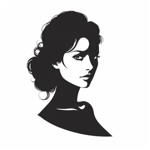 Black cartoon character with funky haircut clip art.