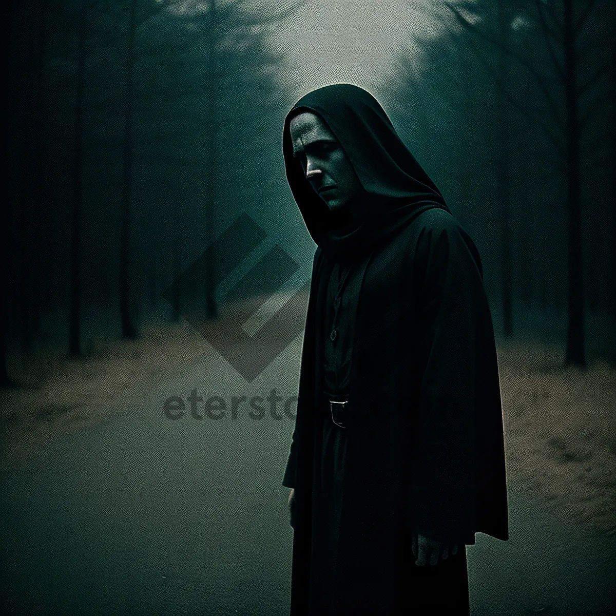Picture of Dark Fashionable Man with Mask