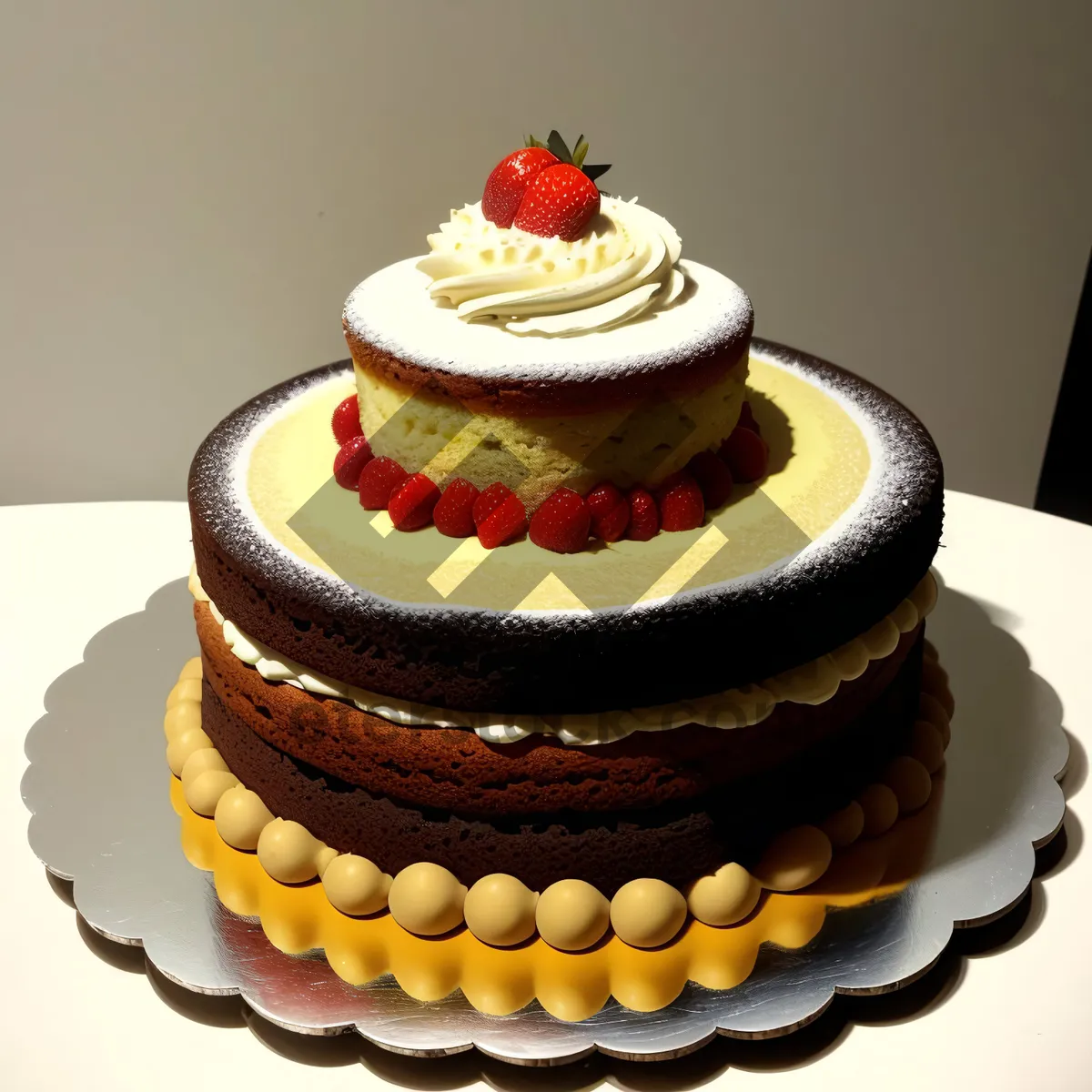 Picture of Delicious Strawberry Cream Cake - Sweet & Fresh Gourmet Dessert