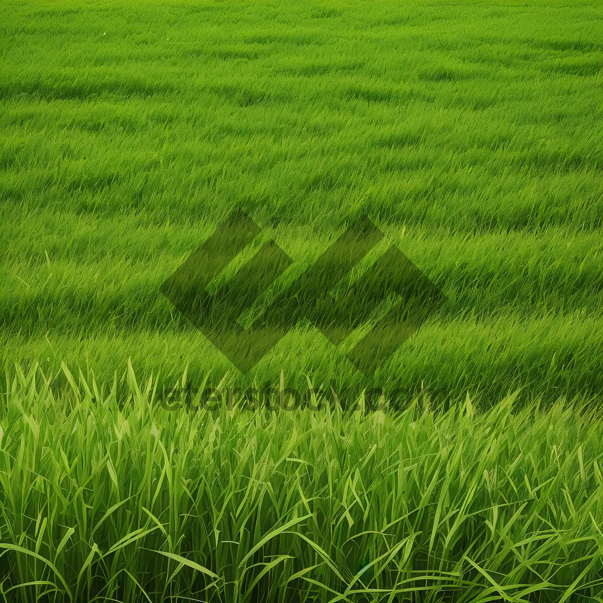 Picture of Lush Rice Field in Summer Landscape