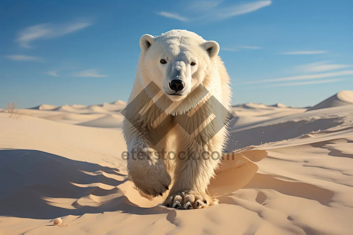 Picture of Cute Arctic White Bear in Studio Portraitpose