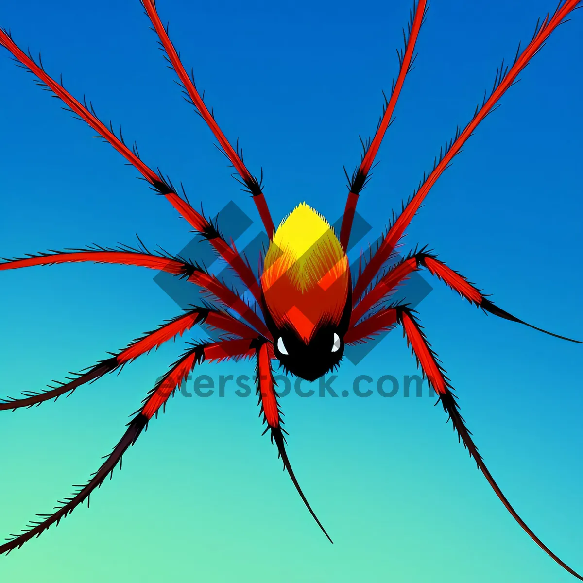 Picture of Shrub with Barn Spider: A Perfect Arachnid Habitat