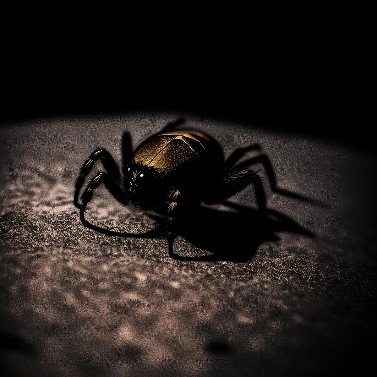 Picture of Close-up of Black Rhinoceros Beetle - Invertebrate Bug Image